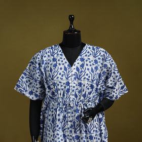 Hand batik cotton medium kaftan 44 - handcrafted