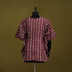 Hand batik cotton short kaftan 02 - handcrafted