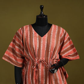 Hand batik cotton short kaftan 03 - handcrafted