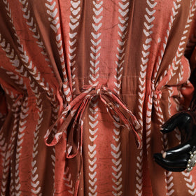 Hand batik cotton short kaftan 03 - handcrafted