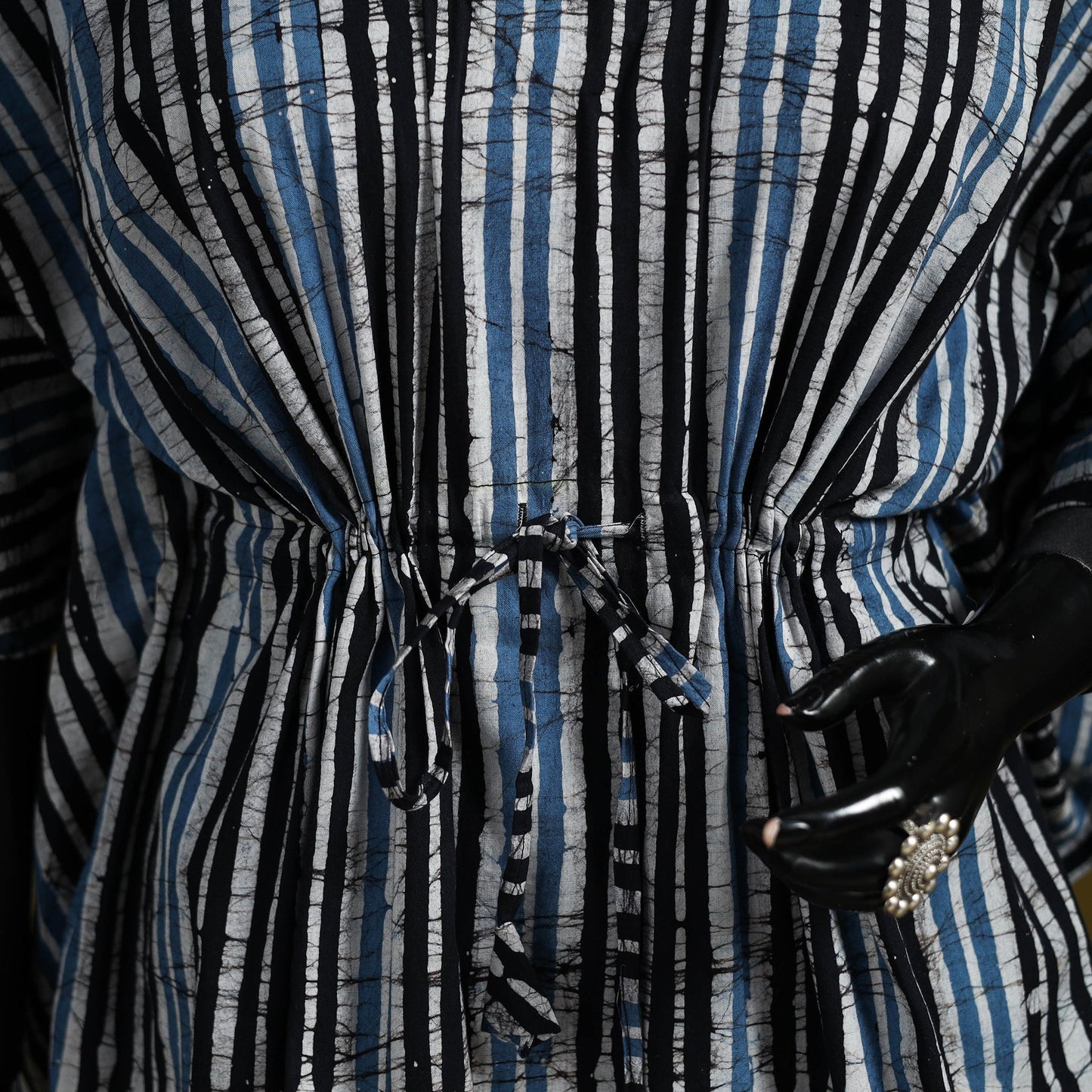 Hand batik cotton short kaftan 04 - handcrafted