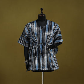 Hand batik cotton short kaftan 04 - handcrafted