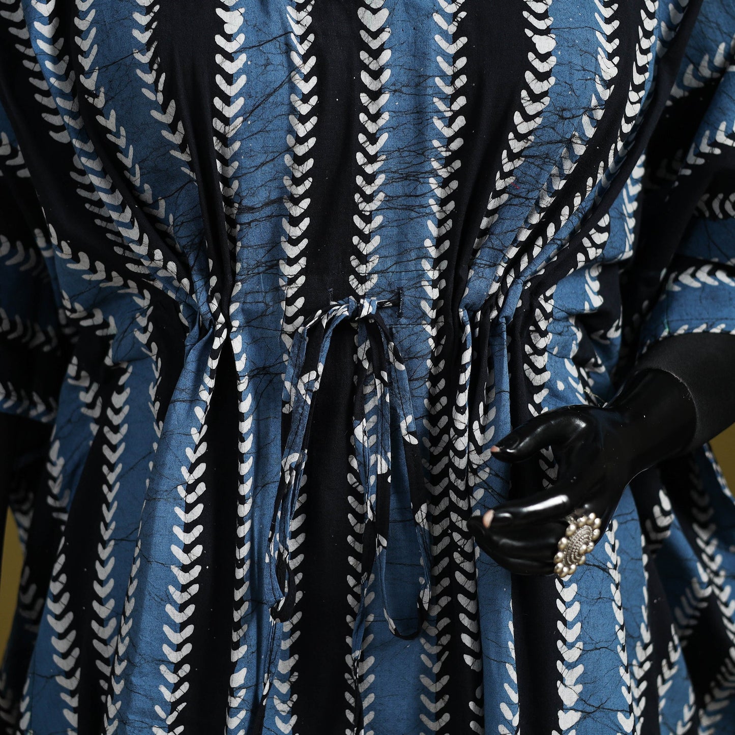 Hand batik cotton short kaftan 06 - handcrafted