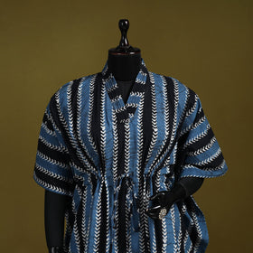 Hand batik cotton short kaftan 06 - handcrafted