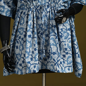 Hand batik cotton short kaftan 07 - handcrafted