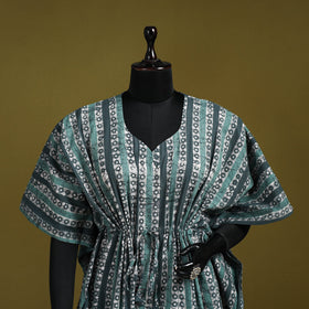 Hand batik cotton short kaftan 08 - handcrafted