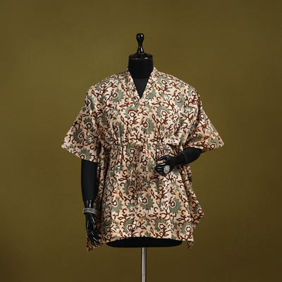 Hand batik cotton short kaftan 14 - handcrafted