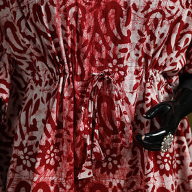 Hand batik cotton short kaftan 15 - handcrafted