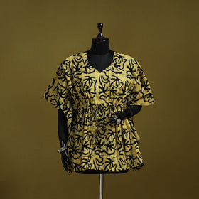 Hand batik cotton short kaftan 16 - handcrafted