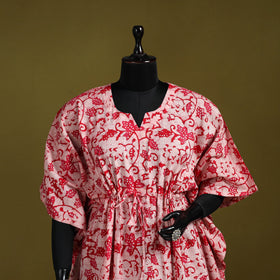 Hand batik cotton short kaftan 17 - handcrafted