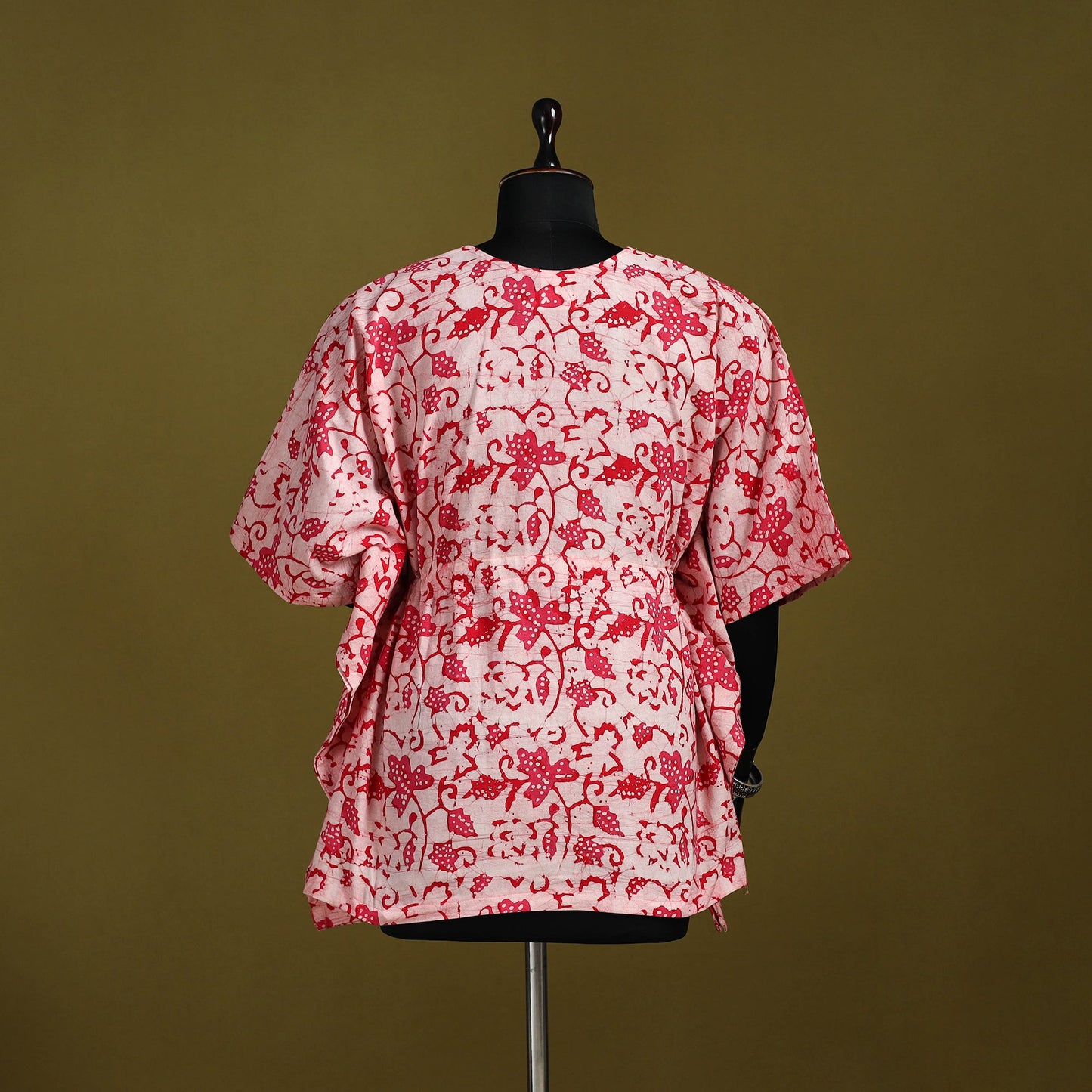 Hand batik cotton short kaftan 17 - handcrafted