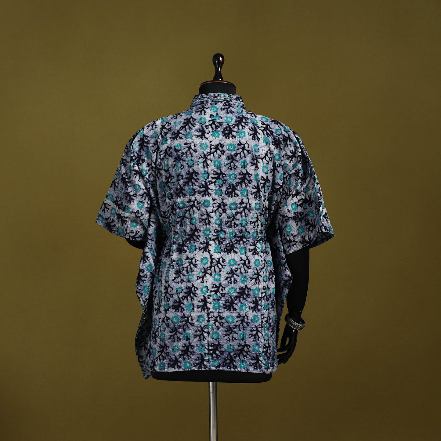Hand batik cotton short kaftan 18 - handcrafted