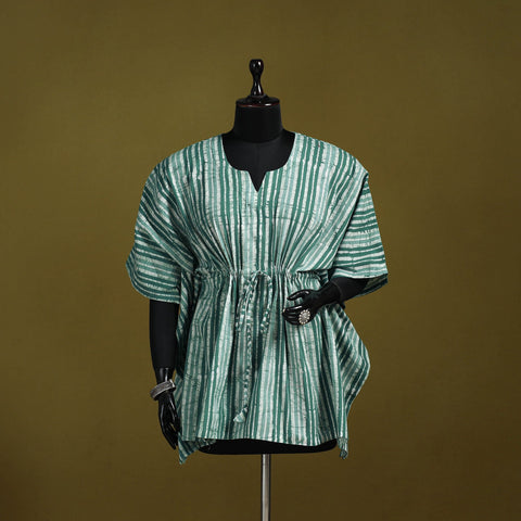 Hand batik cotton short kaftan 19 - handcrafted