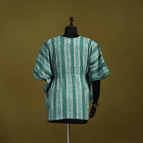 Hand batik cotton short kaftan 21 - handcrafted