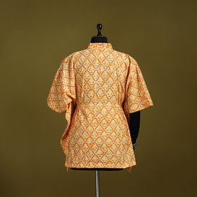 Hand batik cotton short kaftan 22 - handcrafted