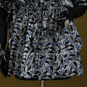 Hand batik cotton short kaftan 24 - handcrafted