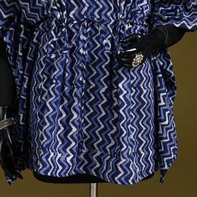 Hand batik cotton short kaftan 27 - handcrafted