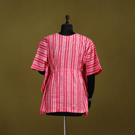 Hand batik cotton short kaftan 29 - handcrafted