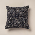  Black Hand Batik Printed Cotton Cushion Cover 