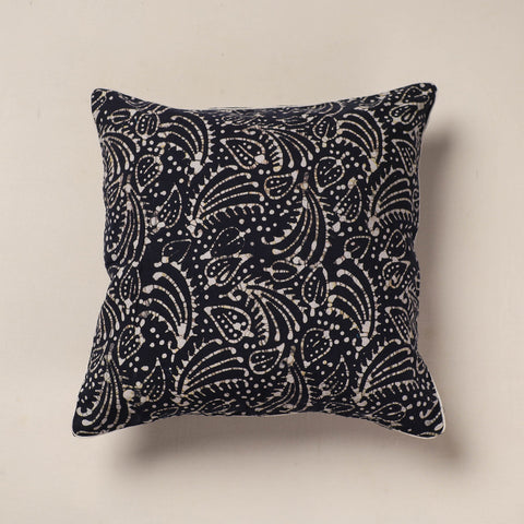 Black Hand Batik Printed Cotton Cushion Cover 