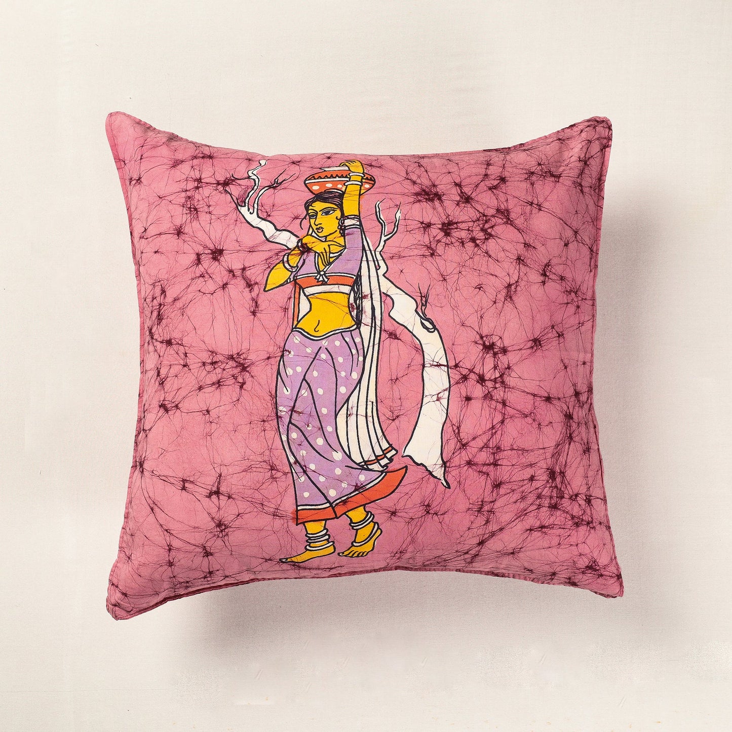  Hand Batik Printed Cotton Cushion Cover 