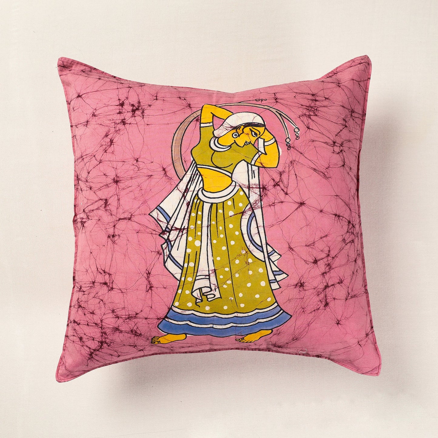  Hand Batik Printed Cotton Cushion Cover 