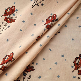 Hand block ajrakh print natural dyed cotton fabric 06