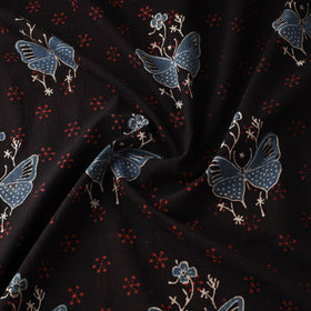 Hand block ajrakh print natural dyed cotton fabric 10