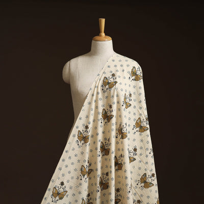 Hand block ajrakh print natural dyed cotton fabric 16