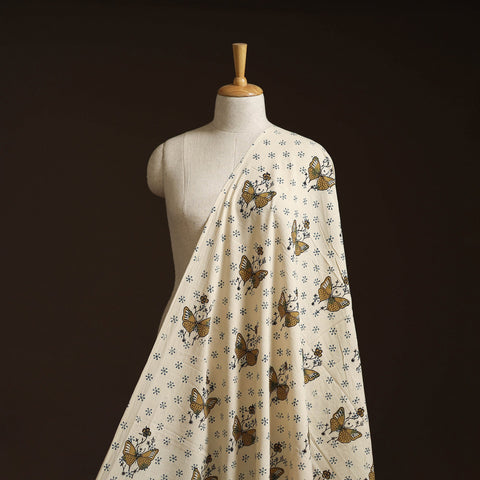 Hand block ajrakh print natural dyed cotton fabric 16