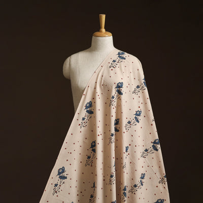 Hand block ajrakh print natural dyed cotton fabric 23