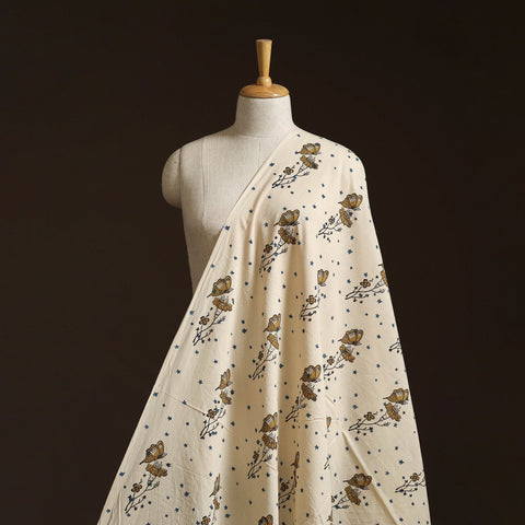 Hand block ajrakh print natural dyed cotton fabric 26