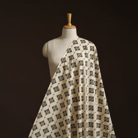 Hand block ajrakh print natural dyed cotton fabric 32