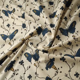 Hand block ajrakh print natural dyed cotton fabric 40