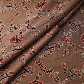 Hand block ajrakh print natural dyed pure mul cotton fabric