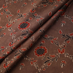 Hand block ajrakh print natural dyed pure mul cotton fabric