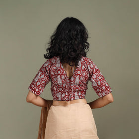 Hand block bagh print natural dyed cotton readymade blouse