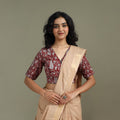 Hand block bagh print natural dyed cotton readymade blouse