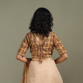 Hand block bagh print natural dyed cotton readymade blouse