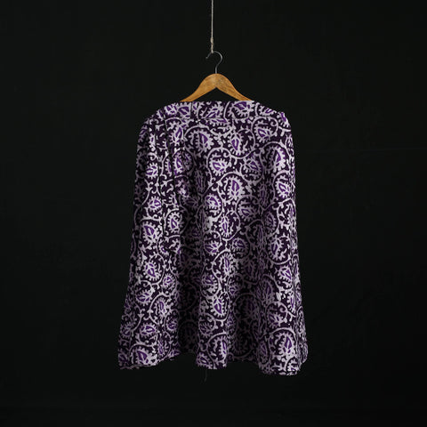 Hand block batik print cotton wrap around skirt 06