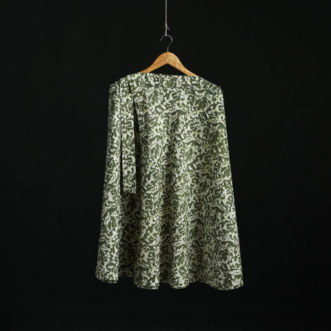 Hand block batik print cotton wrap around skirt 08