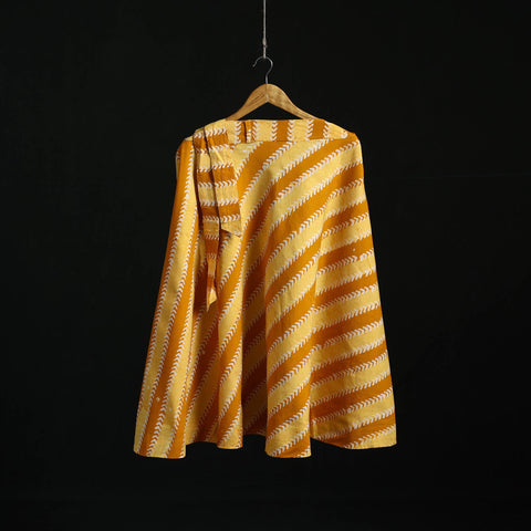 Hand block batik print cotton wrap around skirt 10