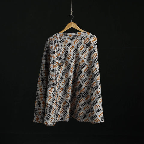 Hand block batik print cotton wrap around skirt 13