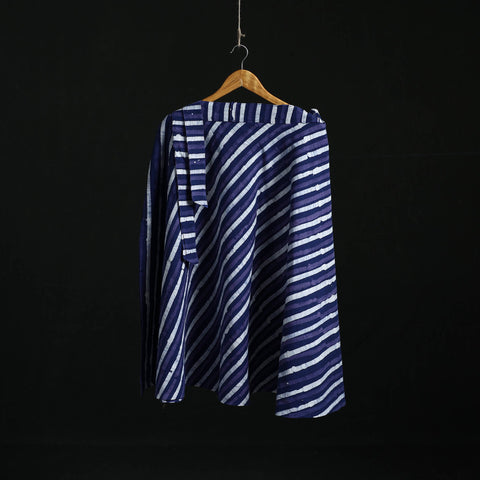 Hand block batik print cotton wrap around skirt 16