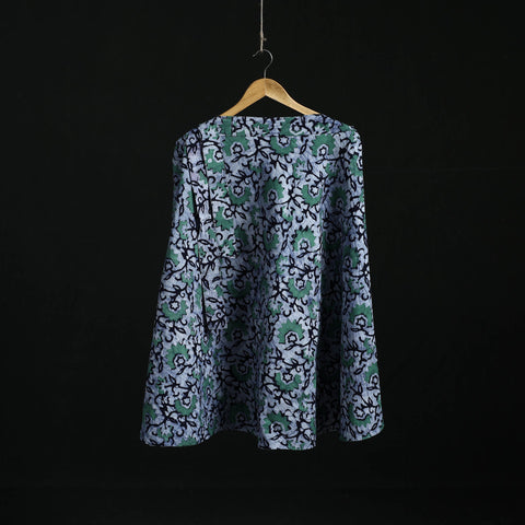 Hand block batik print cotton wrap around skirt 17