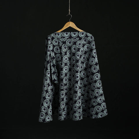 Hand block batik print cotton wrap around skirt 19