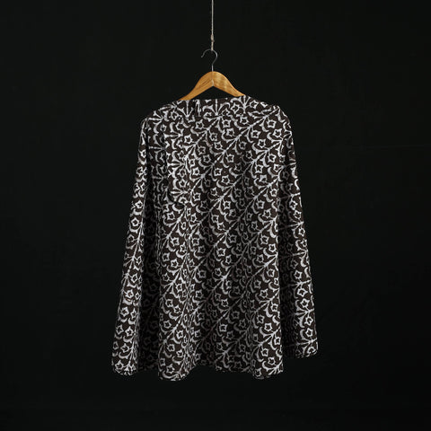 Hand block batik print cotton wrap around skirt 21