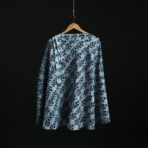 Hand block batik print cotton wrap around skirt 24