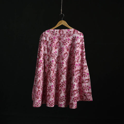 Hand block batik print cotton wrap around skirt 26