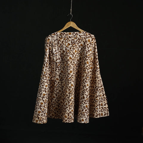Hand block batik print cotton wrap around skirt 28
